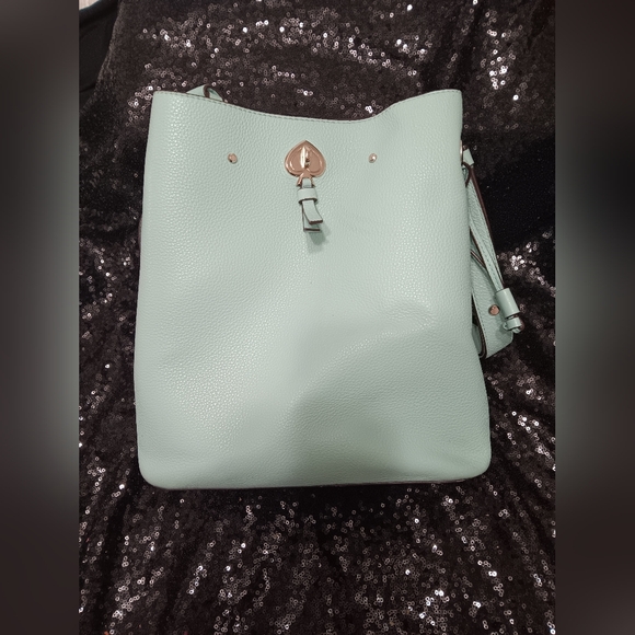 Kate Spade Marti Large Bucket Bag Blue Glow - Picture 2 of 11